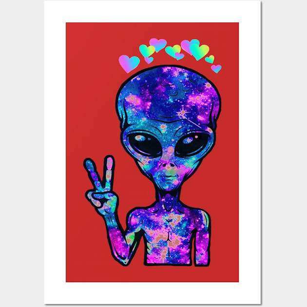 cute alien Wall Art by artby-shikha